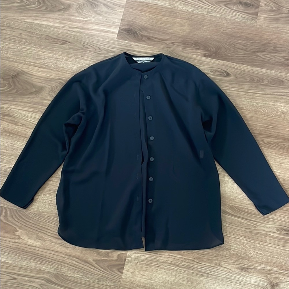 Vintage Minimalist Black Lightweight Jacket - size 8 - d.b Waldo